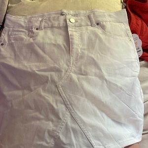 white jean skirt